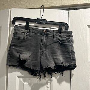 Contraband Teen Girls Black Denim Shorts, Size 5 (use measurements)